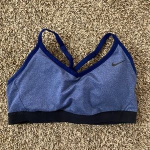 Blue Nike sports bra